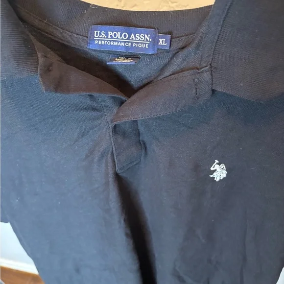 U.S. Polo Assn. Black Polo Shirt Classic Style - Picture 3 of 3